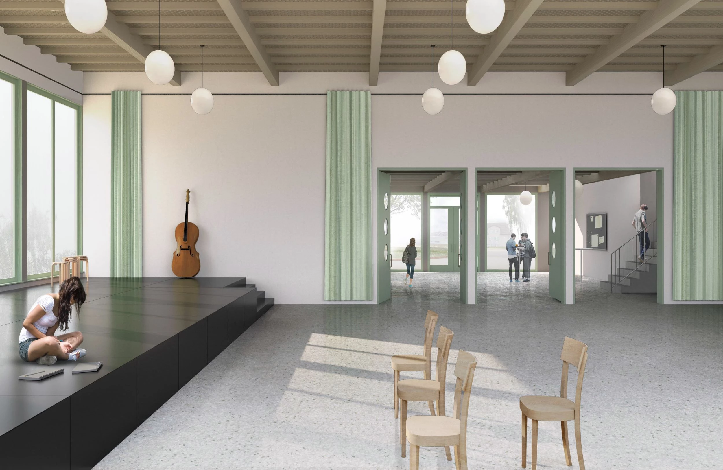 Schulhaus Wilen bei Wil, Architekturwettbewerb Cellule GmbH, Holzbau